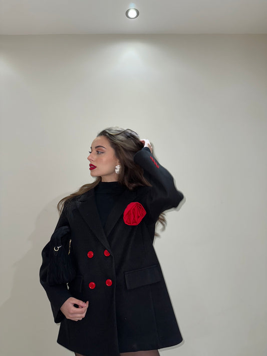 Blazer con rosa